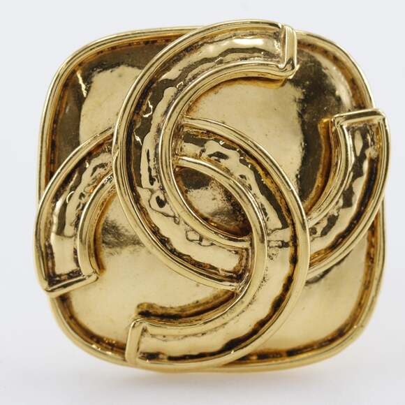 Chanel Cc Logo Clip-On Earrings Metal #228793C10B